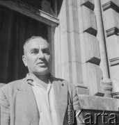 Lata 50.-60., Polska.
Rzeźbiarz Alfons Karny.
Fot. Irena Jarosińska, zbiory Ośrodka KARTA