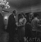 7–25.10.1970, Warszawa, Polska. 
VIII Międzynarodowy Konkurs Pianistyczny im. Fryderyka Chopina. Rozmowy w kuluarach Filharmonii Narodowej.
Fot. Irena Jarosińska, zbiory Ośrodka KARTA