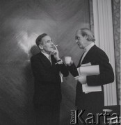 7–25.10.1970, Warszawa, Polska. 
VIII Międzynarodowy Konkurs Pianistyczny im. Fryderyka Chopina. Nz. członkowie jury Jan Ekier i Witold Małcużyński (z prawej).
Fot. Irena Jarosińska, zbiory Ośrodka KARTA