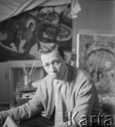 1972, Polska.
Malarz Rafał Chwoles.
Fot. Irena Jarosińska, zbiory Ośrodka KARTA