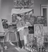 1972, Polska.
Malarz Rafał Chwoles.
Fot. Irena Jarosińska, zbiory Ośrodka KARTA