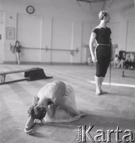 1959, Warszawa, Polska.
Próby do baletu Tadeusza Szeligowskiego 