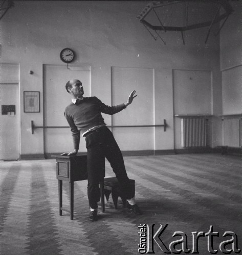1959, Warszawa, Polska.
Próby do baletu Tadeusza Szeligowskiego 