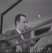 1965, Warszawa, Polska.
Międzynarodowy Festiwal Muzyki Współczesnej „Warszawska Jesień”. Włoski kompozytor Luigi Nono.
Fot. Irena Jarosińska, zbiory Ośrodka KARTA