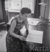 1968, Warszawa, Polska.
Skrzypaczka i kompozytorka Grażyna Bacewicz.
Fot. Irena Jarosińska, zbiory Ośrodka KARTA