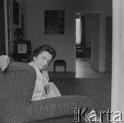1968, Warszawa, Polska.
Skrzypaczka i kompozytorka Grażyna Bacewicz.
Fot. Irena Jarosińska, zbiory Ośrodka KARTA