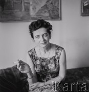 1968, Warszawa, Polska.
Skrzypaczka i kompozytorka Grażyna Bacewicz.
Fot. Irena Jarosińska, zbiory Ośrodka KARTA