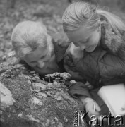 Lata 70., Pieskowa Skała, Ojcowski Park Narodowy, Polska.
Botanicy w okolicach Pieskowej Skały.
Fot. Irena Jarosińska, zbiory Ośrodka KARTA