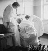 1958, Warszawa, Polska.
Pracownia wirusologiczna Państwowego Zakładu Higieny, miejsce wytwarzania szczepionki na polio (choroba Heinego-Medina).
Fot. Irena Jarosińska, zbiory Ośrodka KARTA