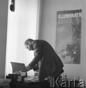 Kwiecień 1985, Warszawa, Polska
Reżyser Krzysztof Zanussi
Fot. Irena Jarosińska, zbiory Ośrodka KARTA
