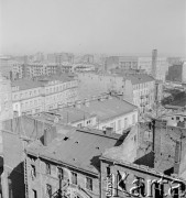 marzec 1952, Warszawa, Polska
Marszałkowska Dzielnica Mieszkaniowa (MDM) - widok w stronę Wisły i na Aleje Jerozolimskie. 
Fot. Irena Jarosińska, zbiory Ośrodka KARTA