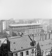 marzec 1952, Warszawa, Polska
Marszałkowska Dzielnica Mieszkaniowa (MDM) - widok na Aleje Jerozolimskie i Kruczą.  
Fot. Irena Jarosińska, zbiory Ośrodka KARTA