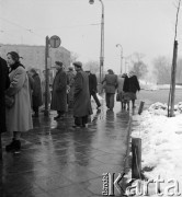 lata 50-te, Warszawa, Polska
Na przystanku na trasie W-Z przy ul. gen. Karola Świerczewskiego
Fot. Irena Jarosińska, zbiory Ośrodka KARTA