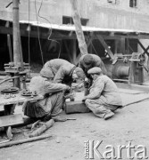 1951-1953, Warszawa, Polska
Marszałkowska Dzielnica Mieszkaniowa - plac budowy.
Fot. Irena Jarosińska, zbiory Ośrodka KARTA
