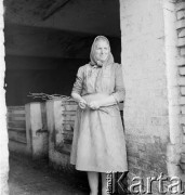 lata 50-te, Nieczajna, Polska
Chlewmistrzyni z rolniczej spółdzielni produkcyjnej
Fot. Irena Jarosińska, zbiory Ośrodka KARTA