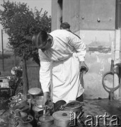 lata 50., Powiatowy Zakład Mleczarski w Starogardzie, Polska
Badanie mleka
Fot. Irena Jarosińska, zbiory Ośrodka KARTA