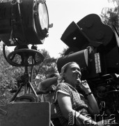 1954, Łódź, Polska
Reżyserka Wanda Jakubowska na planie filmu 