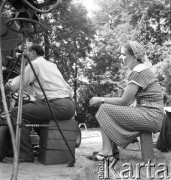 1954, Łódź, Polska
Reżyserka Wanda Jakubowska na planie filmu 