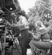 1954, Łódź, Polska
Reżyserka Wanda Jakubowska na planie filmu 