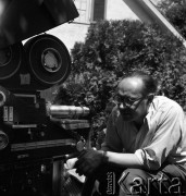 1954, Łódź, Polska
Operator Stanisław Wohl na planie filmu 