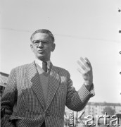 1954, Wrocław, Polska
Reżyser Jan Fethke na planie filmu 