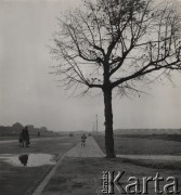 lata 50-te, Warszawa Polska.
Widok na Stadion X-lecia od Alei Zielenieckiej.
Fot. Irena Jarosińska, zbiory Ośrodka KARTA.