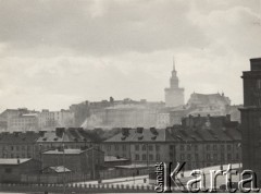 lata 50-te, Warszawa, Polska.
Widok na Mariensztat. W tle Pałac Kultury i Nauki. 
Fot. Irena Jarosińska, zbiory Ośrodka KARTA.