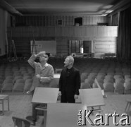 1968, Szczecin, Polska.
Kazimierz Wiłkomirski (L), wiolonczelista i dyrygent oraz Renard Czajkowski, dyrygent. Fot. Irena Jarosińska, zbiory Ośrodka KARTA