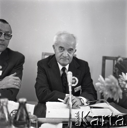 10.09.1974, Skierniewice, Polska.
XIX Międzynarodowy Kongres Ogrodniczy w Instytucie Sadownictwa, n/z profesor Szczepan Pieniążek.
Fot. Irena Jarosińska, zbiory Ośrodka KARTA