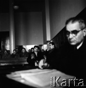 Lata 50. lub 60., Warszawa, Polska.
Rozprawa sądowa.
Fot. Irena Jarosińska, zbiory Ośrodka KARTA
