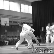Brak daty, Warszawa, Polska.
Akademia Wychowania Fizycznego. Międzynarodowe Zawody w Judo.
Fot. Irena Jarosińska, zbiory Ośrodka KARTA