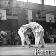 Brak daty, Warszawa, Polska.
Akademia Wychowania Fizycznego. Międzynarodowe Zawody w Judo.
Fot. Irena Jarosińska, zbiory Ośrodka KARTA