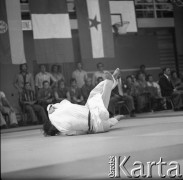 Brak daty, Warszawa, Polska.
Akademia Wychowania Fizycznego. Międzynarodowe Zawody w Judo.
Fot. Irena Jarosińska, zbiory Ośrodka KARTA
