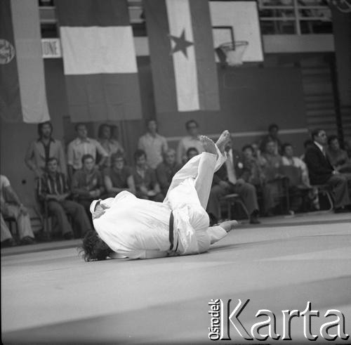 Brak daty, Warszawa, Polska.
Akademia Wychowania Fizycznego. Międzynarodowe Zawody w Judo.
Fot. Irena Jarosińska, zbiory Ośrodka KARTA