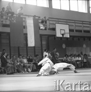 Brak daty, Warszawa, Polska.
Akademia Wychowania Fizycznego. Międzynarodowe Zawody w Judo.
Fot. Irena Jarosińska, zbiory Ośrodka KARTA