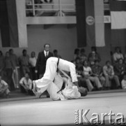 Brak daty, Warszawa, Polska.
Akademia Wychowania Fizycznego. Międzynarodowe Zawody w Judo.
Fot. Irena Jarosińska, zbiory Ośrodka KARTA