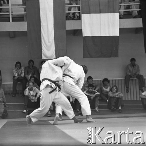 Brak daty, Warszawa, Polska.
Akademia Wychowania Fizycznego. Międzynarodowe Zawody w Judo.
Fot. Irena Jarosińska, zbiory Ośrodka KARTA