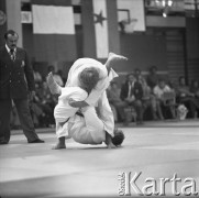 Brak daty, Warszawa, Polska.
Akademia Wychowania Fizycznego. Międzynarodowe Zawody w Judo.
Fot. Irena Jarosińska, zbiory Ośrodka KARTA