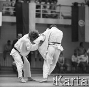 Brak daty, Warszawa, Polska.
Akademia Wychowania Fizycznego. Międzynarodowe Zawody w Judo.
Fot. Irena Jarosińska, zbiory Ośrodka KARTA