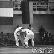 Brak daty, Warszawa, Polska.
Akademia Wychowania Fizycznego. Międzynarodowe Zawody w Judo.
Fot. Irena Jarosińska, zbiory Ośrodka KARTA