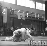 Brak daty, Warszawa, Polska.
Akademia Wychowania Fizycznego. Międzynarodowe Zawody w Judo.
Fot. Irena Jarosińska, zbiory Ośrodka KARTA
