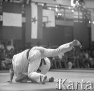 Brak daty, Warszawa, Polska.
Akademia Wychowania Fizycznego. Międzynarodowe Zawody w Judo.
Fot. Irena Jarosińska, zbiory Ośrodka KARTA