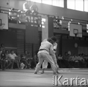 Brak daty, Warszawa, Polska.
Akademia Wychowania Fizycznego. Międzynarodowe Zawody w Judo.
Fot. Irena Jarosińska, zbiory Ośrodka KARTA