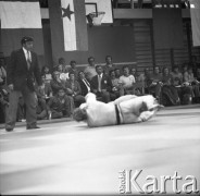 Brak daty, Warszawa, Polska.
Akademia Wychowania Fizycznego. Międzynarodowe Zawody w Judo.
Fot. Irena Jarosińska, zbiory Ośrodka KARTA