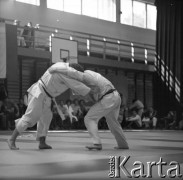 Brak daty, Warszawa, Polska.
Akademia Wychowania Fizycznego. Międzynarodowe Zawody w Judo.
Fot. Irena Jarosińska, zbiory Ośrodka KARTA
