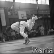Brak daty, Warszawa, Polska.
Akademia Wychowania Fizycznego. Międzynarodowe Zawody w Judo.
Fot. Irena Jarosińska, zbiory Ośrodka KARTA