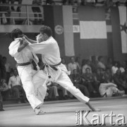 Brak daty, Warszawa, Polska.
Akademia Wychowania Fizycznego. Międzynarodowe Zawody w Judo.
Fot. Irena Jarosińska, zbiory Ośrodka KARTA