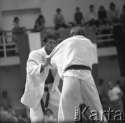 Brak daty, Warszawa, Polska.
Akademia Wychowania Fizycznego. Międzynarodowe Zawody w Judo.
Fot. Irena Jarosińska, zbiory Ośrodka KARTA