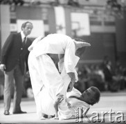 Brak daty, Warszawa, Polska.
Akademia Wychowania Fizycznego. Międzynarodowe Zawody w Judo.
Fot. Irena Jarosińska, zbiory Ośrodka KARTA