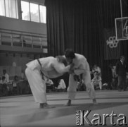 Brak daty, Warszawa, Polska.
Akademia Wychowania Fizycznego. Międzynarodowe Zawody w Judo.
Fot. Irena Jarosińska, zbiory Ośrodka KARTA